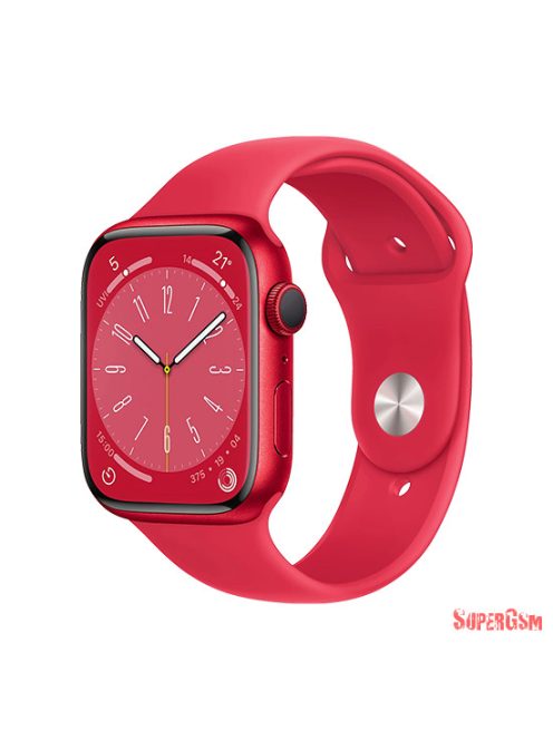 Apple Watch Series 8 LTE 45mm Red Aluminium Case with Sport Band - Red