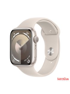   Apple Watch Series 9 GPS 45mm Starlight Aluminium Case with Sport Band S/M - Starlight