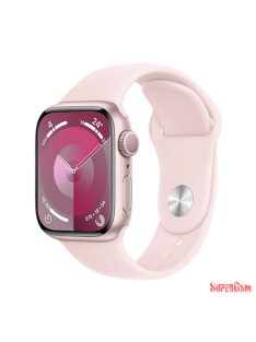   Apple Watch Series 9 GPS 41mm Pink Aluminium Case with Sport Band M/L - Light Pink