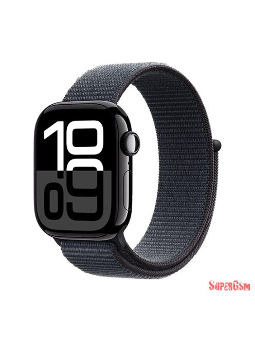 Apple Watch Series 10 GPS 42mm Jet Black Aluminium Case with Sport Loop - Fekete