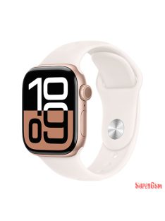   Apple Watch Series 10 GPS 42mm Rose Gold Aluminium Case with Sport Band S/M - Light Blush