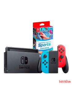   Nintendo Switch V2 Console Neon Red / Blue with Switch Sports