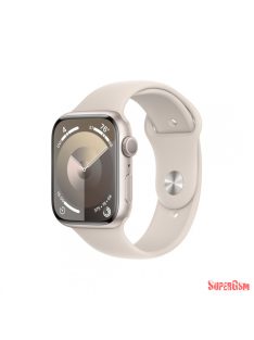   Apple Watch S9 45mm fényes Alu tok,Csillagfény sport szíj (M/L)