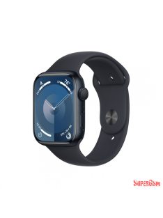 Apple Watch S9 45mm Fekete Alu tok,Fekete sport szíj (M/L)