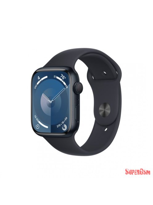 Apple Watch S9 45mm Fekete Alu tok,Fekete sport szíj (M/L)