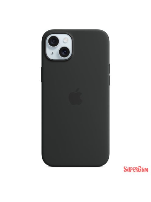 Apple iPhone 15 Plus Szilikon Magsafe tok,Fekete