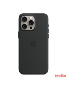 Apple iPhone 15 Pro Max Szilikon Magsafe tok,Fekete