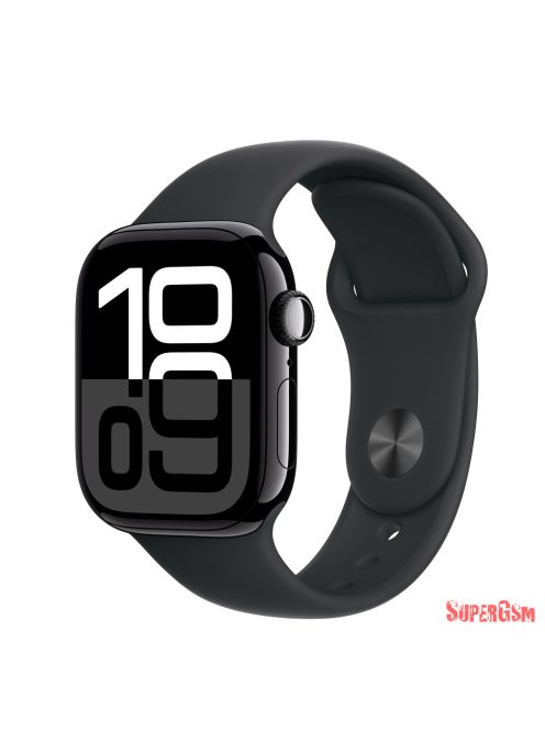 Apple Watch S10 GPS 42mm fekete alumíniumtok, fekete sport M/L