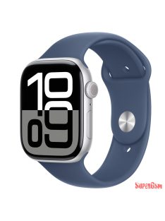   Apple Watch S10 GPS 46mm ezüst alumíniumtok, kék sport szíj M/L