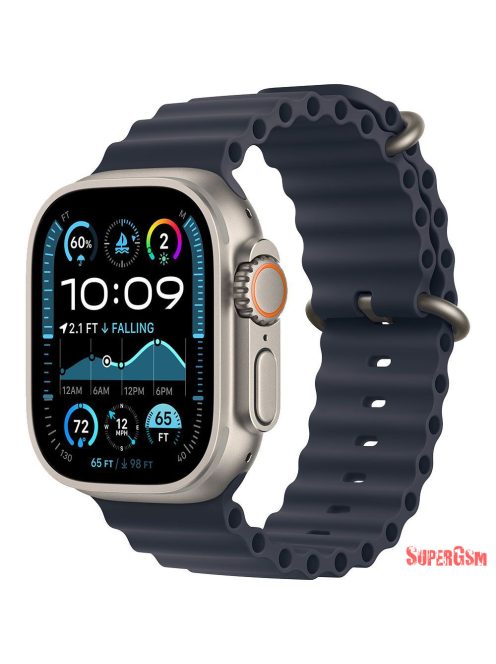 Apple Watch Ultra2 v2 Cellular 49mm titántok, tengerészkék szíj