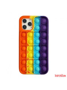 Buborékos szilikon tok,iPhone13 Mini,Narancs/Sárga