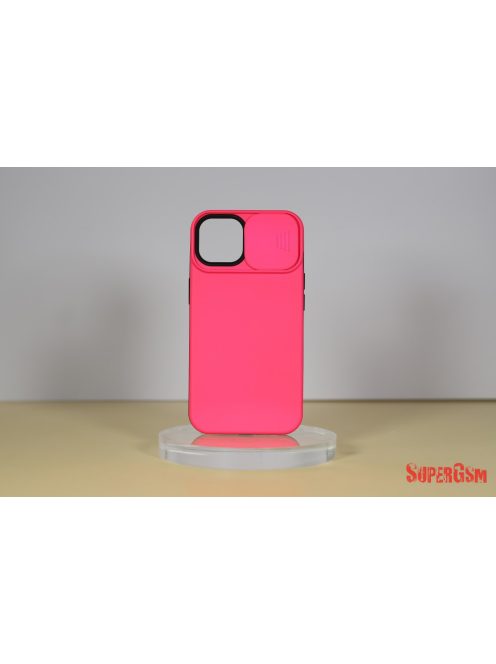 iPhone14 Plus TPU+PC csúsz. kameravédős tok,Pink