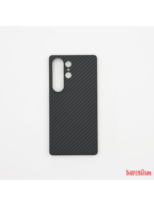 Aramid mágneses karbon tok, Samsung S25 Ultra,  Fekete