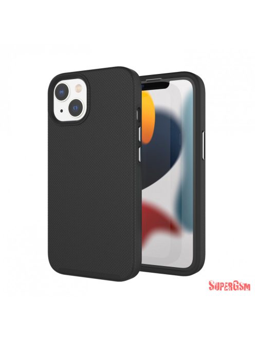 iPhone 14 Plus TPU+PC ütésálló tok,Fekete