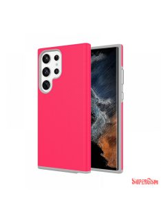 Samsung S23 Ultra TPU+PC ütésálló tok,Pink
