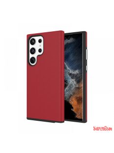 Samsung S23 Ultra TPU+PC ütésálló tok,Piros