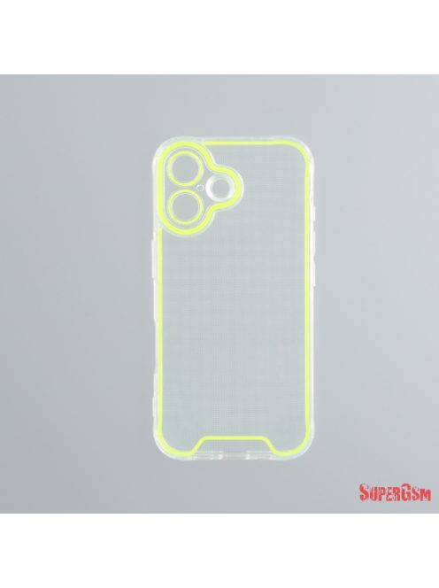 iPhone 16 vékony TPU szilikon hátlap, NeonZöld