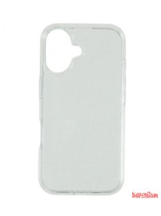 Iphone 16 csillámos szilikon hátlap, Átlátszó