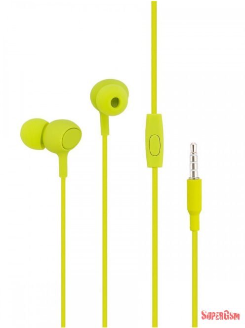 Cellect 3.5 jack sztereó headset, Zöld