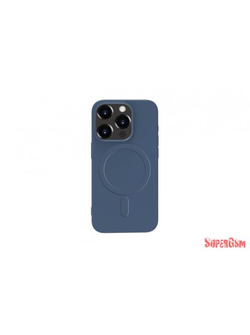 iPhone 15 mágneses szilikon tok, Kék