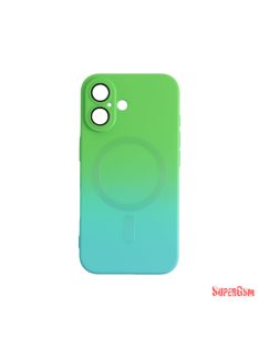 iPhone 16 mágneses design tok, Kék-Zöld