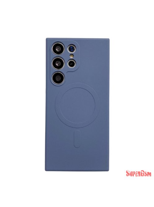 Samsung S24 mágneses szilikon tok, Kék