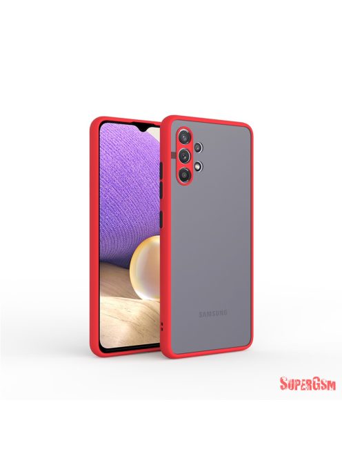 Samsung A13 4G műanyag tok, Piros-fekete