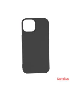 Premium szilikon tok, iPhone 14, Fekete