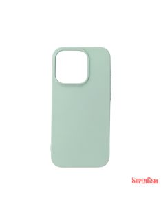 Premium szilikon tok, iPhone 15 Pro Max, Türkíz