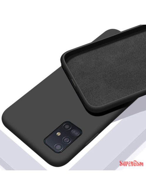 Premium szilikon tok, Xiaomi 11T 5G, Fekete