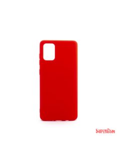 Premium szilikon tok, Samsung S20+, Piros