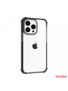 iPhone 15 Pro ütésálló szilikon hátlap, Fekete