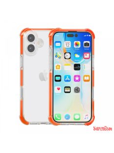iPhone 16 Plus ütésálló szilikon hátlap, Narancs