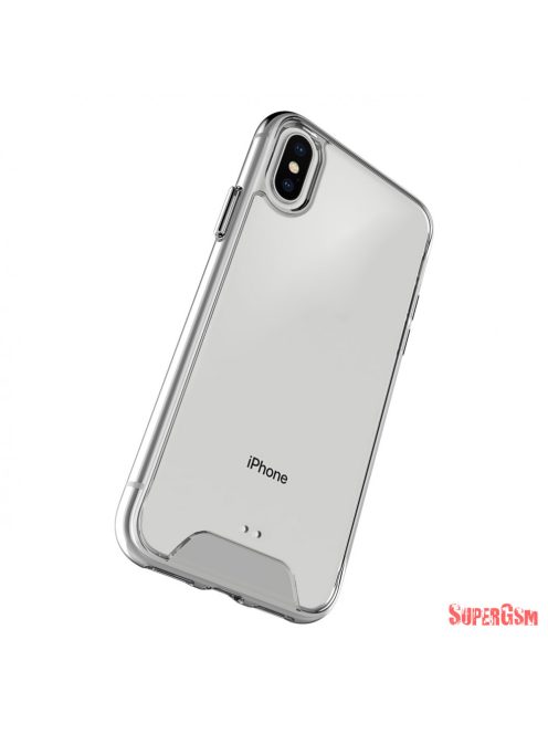 Ütésálló szilikon hátlap, Galaxy Note 10, Átlátszó