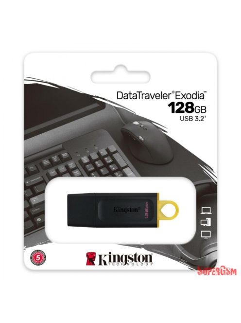 Kingston 128GB Traveler Exodia USB 3.2 Gen 1 fekete-sárga