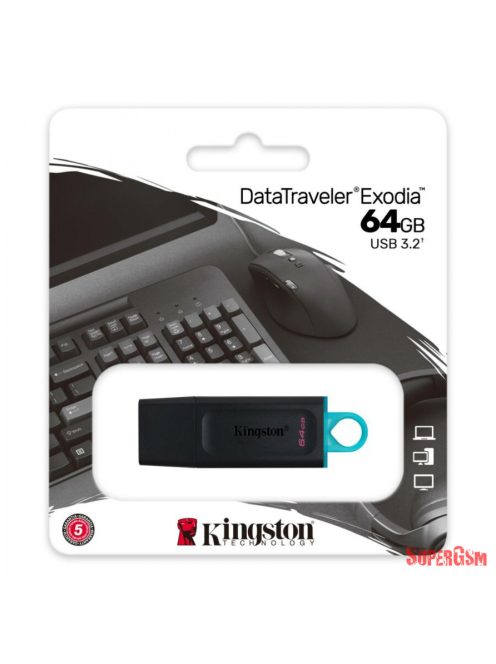 Kingston 64GB Traveler Exodia USB 3.2 Gen 1 fekete-kék