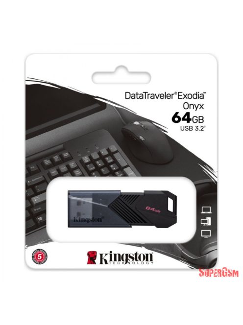 Kingston 64GB DataTraveler Exodia Onyx USB 3.2 Gen 1 fekete