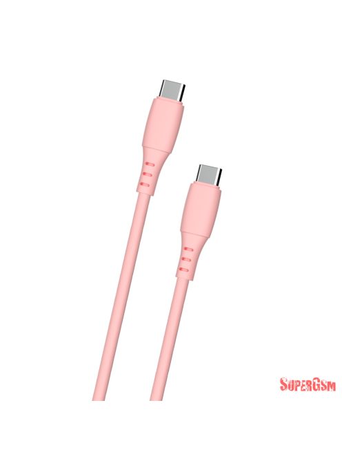 Extra puha szilikon adat és töltőkábel, Pink