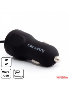 Autós töltő Micro USB csatlakozással, 2.4A