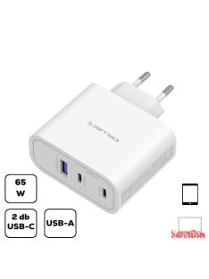   Hálózati töltő adapter gyorstöltő funkcióval 65W, Fehér