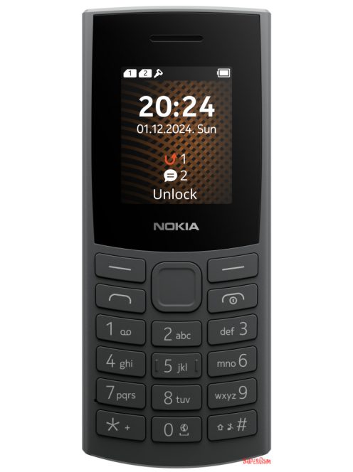 Nokia 105 2G DS kártyafüggetlen mobiltelefon fekete