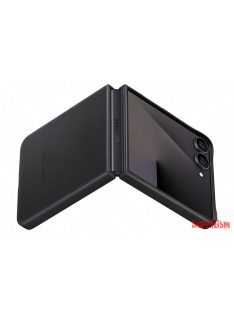 Samsung Flip 7 bőr hátlap, fekete