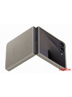 Samsung Flip 7 bőr hátlap, szürke