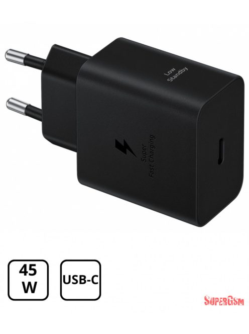 Samsung hálózati adapter, 45W PD USB-C,Fekete