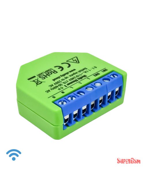 Shelly Dimmer WiFi-s relé fényerőszabályozó funkcióval, 0 nélkül