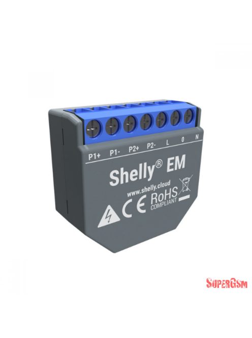 Shelly egy fázisú, nagyteljesítményű fogyasztásmérő és vezérlő