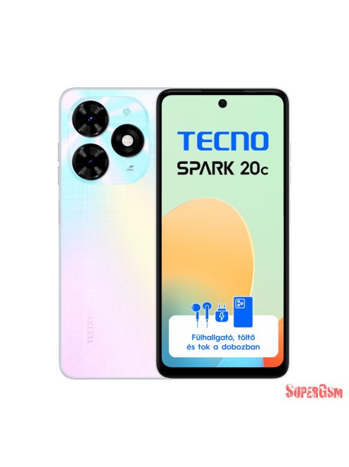 Tecno Spark 20C Mystery White 4+128 GB mobiltelefon