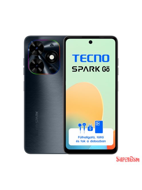 Tecno Spark Go 2024 Gravity Black 3+64 GB mobiltelefon