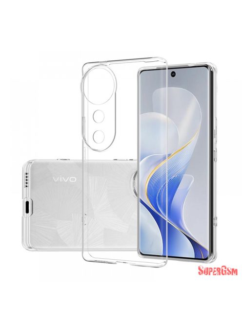 Vivo V40 5G vékony szilikon hátlap, Átlátszó