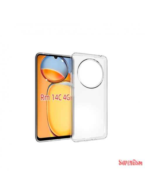 Xiaomi Redmi 14C vékony szilikon hátlap, Átlátszó